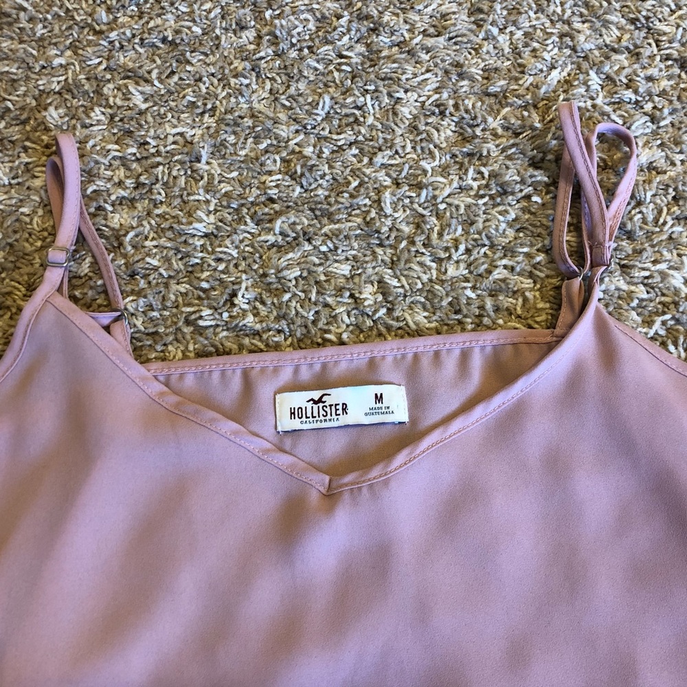 Hollister flowy tank M pink adjustable straps